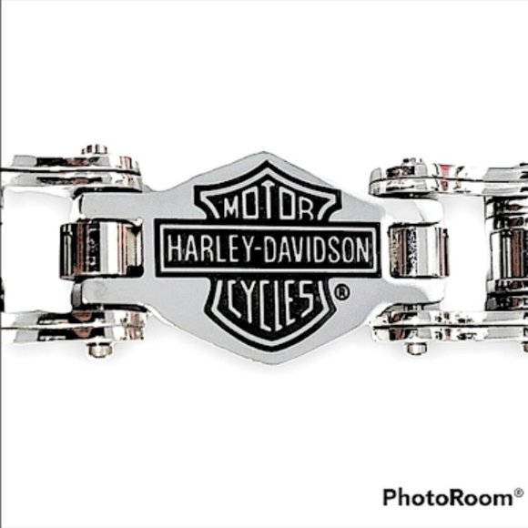 Harley Davidson Stainless Steel Bracelet Biker Shield Motorcycle Customized Size - Picture 4 of 11